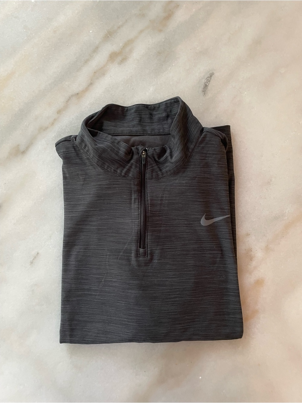 Nike Black Heather Quarter-Zip Women's Pullover size M